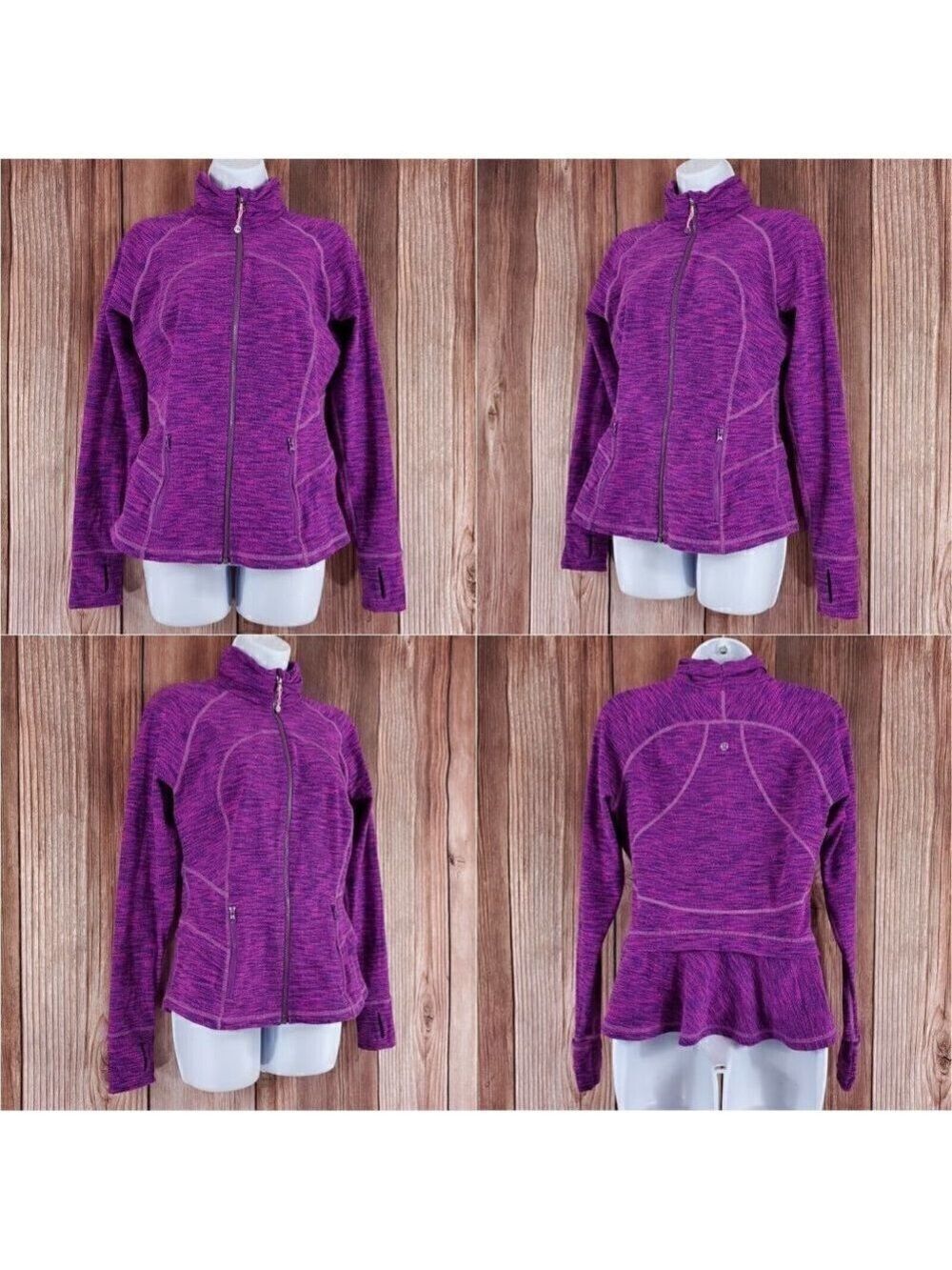 Lululemon Womens 10 Hustle In Your Bustle Jacket Diamond Jacquard Space Violet